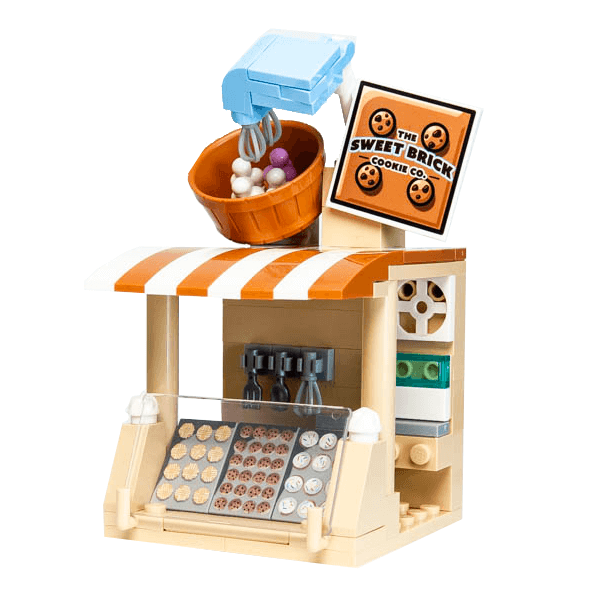 Cookie Stand  - Market Stall - Minifig Scale Custom Set - Made Using LEGO® Parts